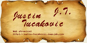 Justin Tucaković vizit kartica